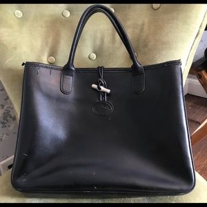Longchamp Roseau Black leather bag